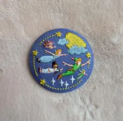 未使用　ディズニー　刺繍缶バッジ　 ピーターパン