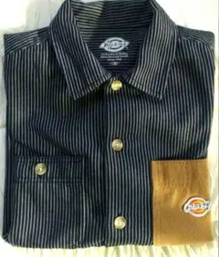 Dickies 半袖シャツ 130cm ストライプ