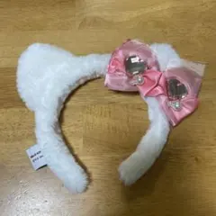 猫耳カチューシャ ピンクリボン付き