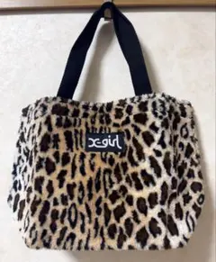 【新品】x-girl ヒョウ柄ファートートバッグ