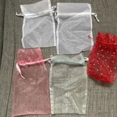 オーガンジー巾着袋 5枚セット