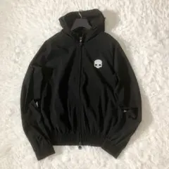 極美品 Hydrogen 22SS スカルロゴ ジップアップ パーカー
