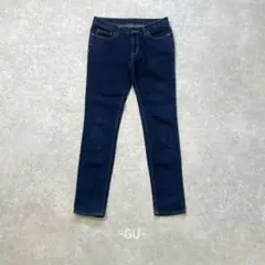 GU/スキニーデニム/インディゴ/ストレッチ/カジュアル/シンプル/美脚