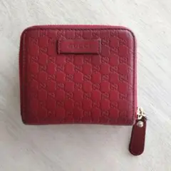 GUCCI コンパクト 二つ折り財布 折り財布 マイクロシマ GG柄