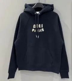 新品 AMI PARIS ネイビー パーカー M
