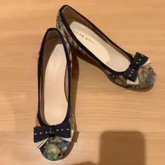 JELLY BEANSフラワープリント フラットパンプス