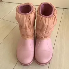 Crocs ピンク スノーブーツ 21cm J3