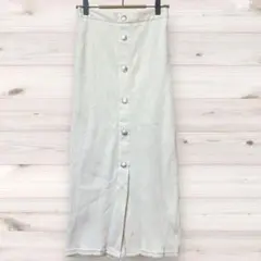 GU コーデュロイ ロングタイトスカート (M) ストレッチ 素材 伸縮性