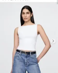 最終値下げ　即購入歓迎！GAP ボートネック　クロップド　タンクトップ