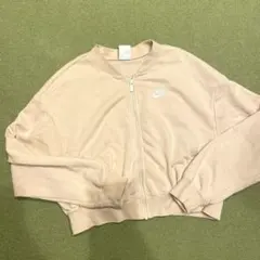 Nike ベージュ ジップアップ トレーナー