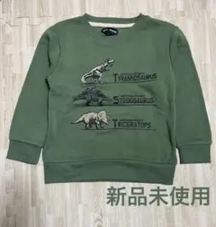 【新品未使用】恐竜 裏起毛トレーナー 120