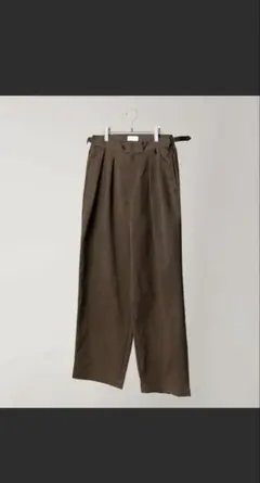 Bleme ヘビーツイル ワイドストレート グルカチノパンツ ブラウン