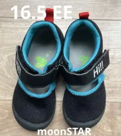 ムーンスター 黒×水色　16.5 EE cm