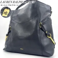 ✨美品✨ローレンラルフローレン ハンドバッグ トートバッグ チャーム 大容量 黒