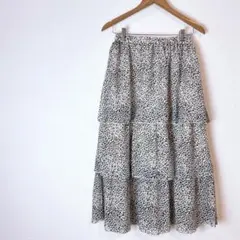 WEGOウィゴースカートレオパード白黒F