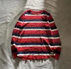 00s old gap thermal striped cut sew