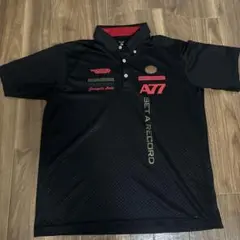 asics ポロシャツ L 黒