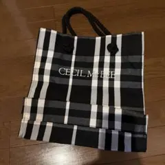 CECIL McBEE チェック柄トートバッグ