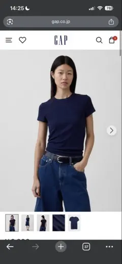 GAP クルーネックTシャツ ネイビーのサムネイル