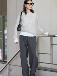 ワイドパンツ ウール