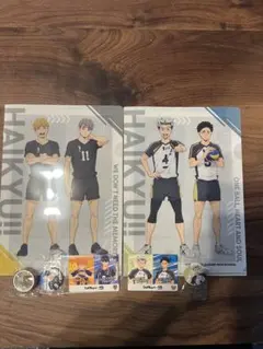 ハイキュー くら寿司 ビッくらポン 缶バッジ クリアファイル 特典カード