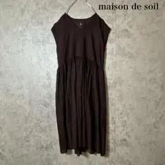 maison de soil ノースリーブギャザーワンピース シルク N3182のサムネイル