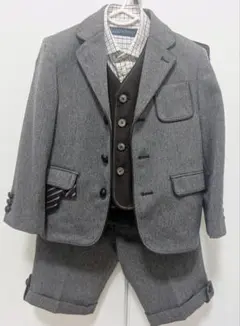 【110】フォーマルスーツ4点セット｜ジャケット・ベスト・シャツ・パンツ｜入学式