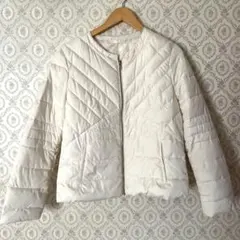 ホワイト キルティングジャケット XLサイズ