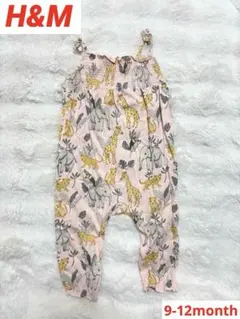 H&M 動物柄ロンパース ピンク9-12M