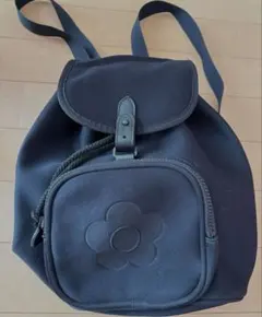 MARY QUANT ミニリュック　軽量　ビッグロゴ　ブラック