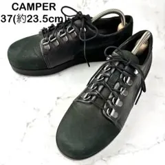 CAMPER 36表記 メリージェーン レザーシューズ ヌバック 黒 美品