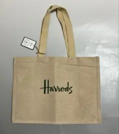 新品 Harrods ハロッズ 麻 トートバッグ ロンドン本店限定品 ジュート