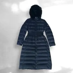 PRADA ファーフード付きロングダウンジャケット