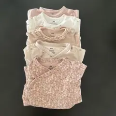 H&M 長袖ボディスーツ 5ピース 4-6M オーガニックコットン