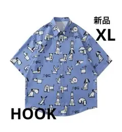 新品　HOOK カラフルプリントシャツ　XL
