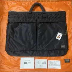【外観美品】PORTER タンカー ブリーフケース ブラック Lサイズ