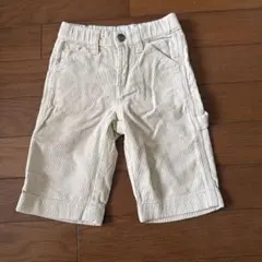 アイボリー コーデュロイ ショートパンツ