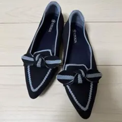 VIVAIA ポインテッドトゥ リボン付き ローファー パンプス サイズ37