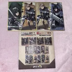 進撃の巨人 ミニ色紙セット ミカサ、ジャン、リヴァイ