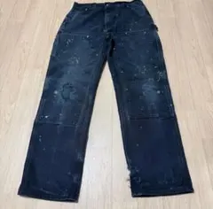 SALLY様 USA製フェードダブルニー 黒 ブラックダックパンツ 31×30