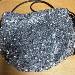 LEPSIM スパンコール ショルダーバッグ シルバーのサムネイル
