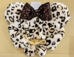 ディズニー　ヒョウ柄　ファンキャップ　ブラウン　ミニー　×1点
