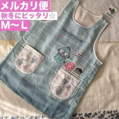新品★サンリオ★ハンギョドン★キャラクターエプロン★裏フリース裏起毛M〜L保育士