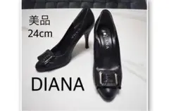 セール⭐︎美品⭐︎DIANA ダイアナ　パンプス　ハイヒール　レザー　ブラック 24
