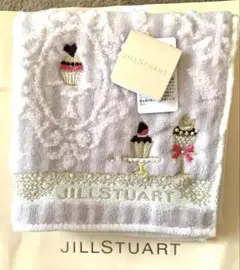 【新品未使用】ジルスチュアート タオルハンカチ　カップケーキ刺繍