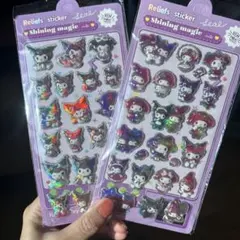 マイメロディ　クロミ　マイメロ　ホログラム　立体シール　ぷくぷくシール　4