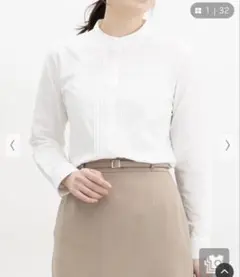 【新品・未使用】Honeys らくらくピンタックシャツのサムネイル
