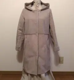 Dona Marieフェイクムートンロングコート　ボア＆フード付き　美品M