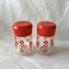 【美品】昭和レトロ 花柄 調味料入れ 2点セットのサムネイル