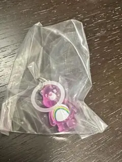 【新品未開封】 ピンク　ケアベア　めじるしアクセサリー　クリアマスコットチャーム